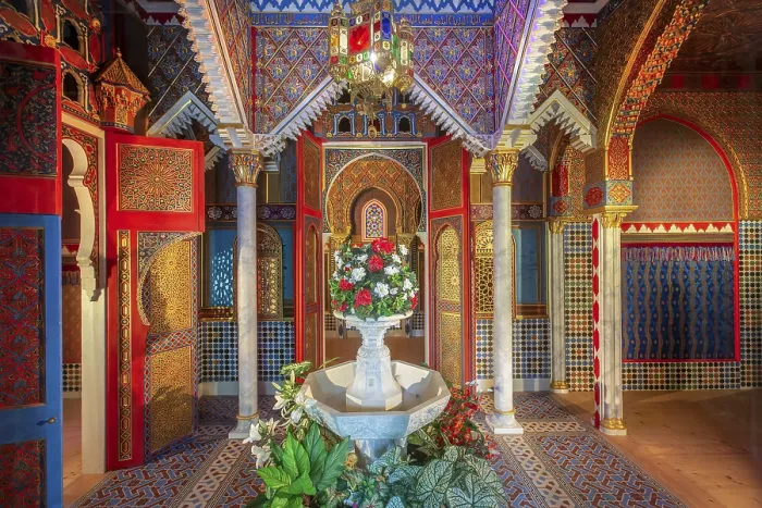 Framed Print : Interior of the Moroccan House in the park of Linderhof Palace