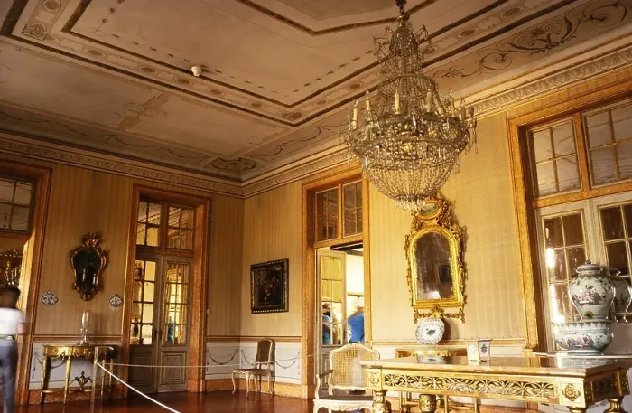 Framed Print : Interior of the National Palace of Queluz, Sintra, near Lisbon, Portugal Furniture and interior design