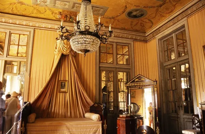 Framed Print : Interior of the National Palace of Queluz, Sintra, near Lisbon, Portugal Bedroom furniture and interior design