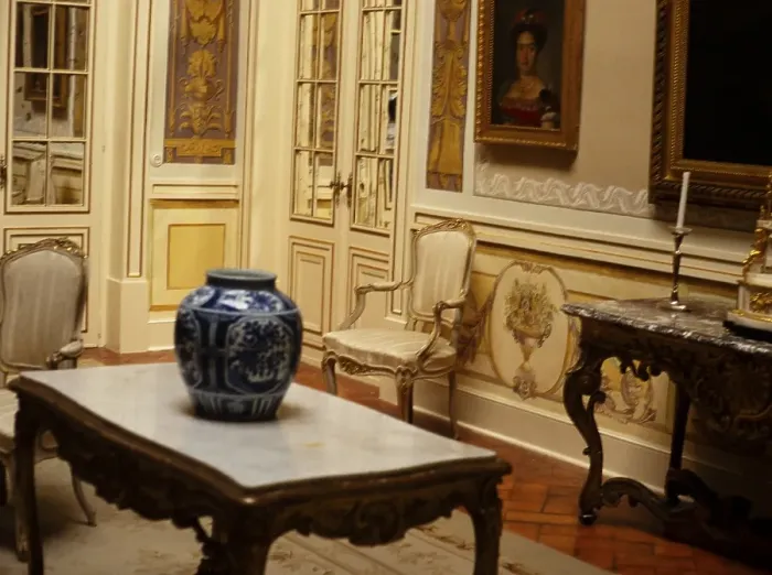 Framed Print : Interior of the National Palace of Queluz, Sintra, near Lisbon, Portugal Furniture and interior design