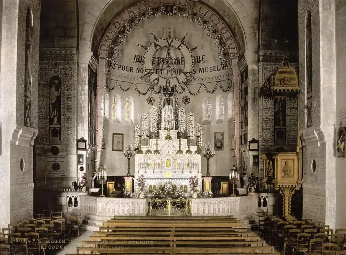 Framed Print : Interior of Notre Dame d'Afrique