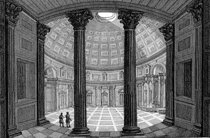 Framed Print : The interior of the Pantheon, sanctuary