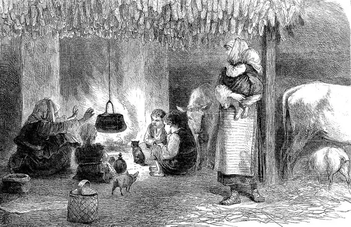 Framed Print : Interior of a simple Bulgarian peasant dwelling Framed Print : Interior of a simple Bulgarian peasant dwelling