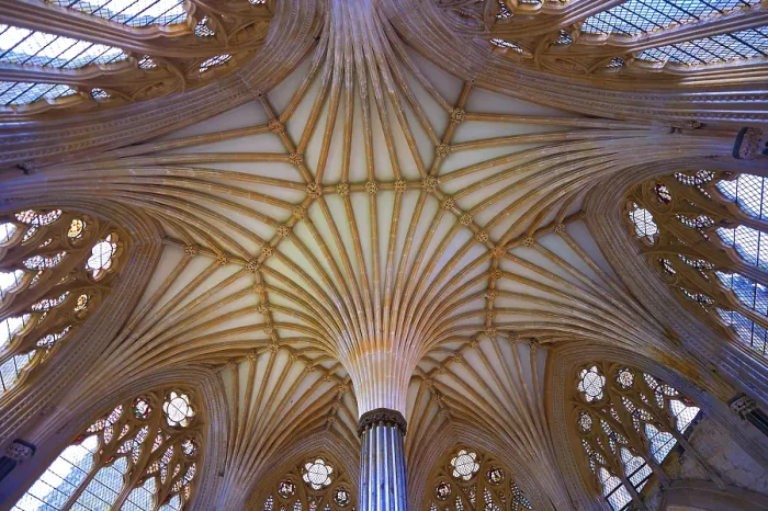 Framed Print : Interior vaulted roof of the Chapter House