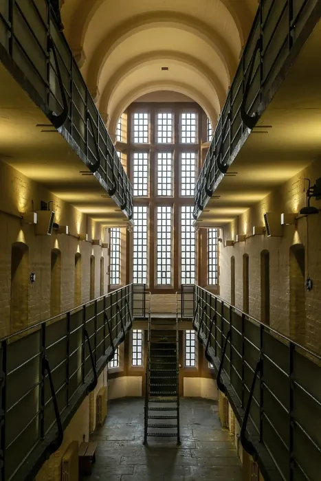 Framed Print : Interior of Victorian jail museum