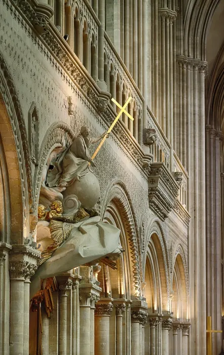 Framed Print : Interior view, angel on pulpit