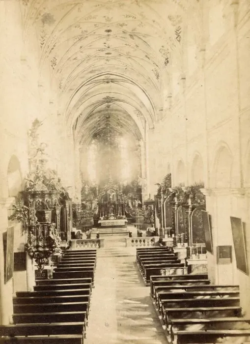 Framed Print : Interior view of Bamberg Cathedral in 1860