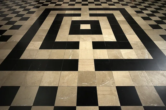 Framed Print : Interior view, floor labyrinth Framed Print : Interior view, floor labyrinth