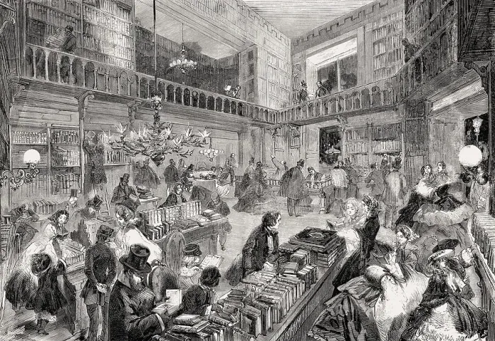 Framed Print : Interior view of the Librairie Nouvelle