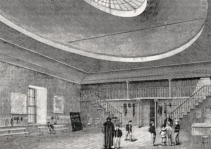 Framed Print : Interior view of St Cecilia's Hall as school Framed Print : Interior view of St Cecilia's Hall as school