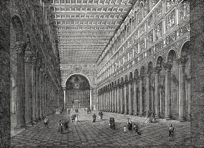 Framed Print : Interior view of St Paul's Church outside the walls