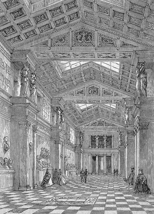 Framed Print : The interior of the Walhalla near Donaustauf