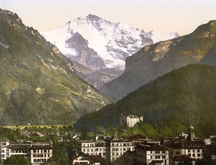 Framed Print : Interlaken and the Jungfrau, Bernese Oberland Framed Print : Interlaken and the Jungfrau, Bernese Oberland