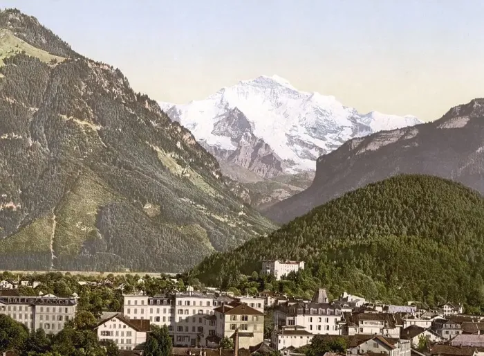 Framed Print : Interlaken, with Jungfrau, Bernese Oberland