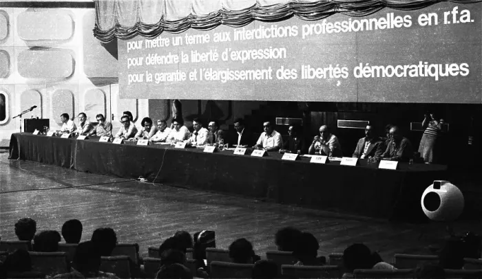 Framed Print : An international conference dealt with a German issue