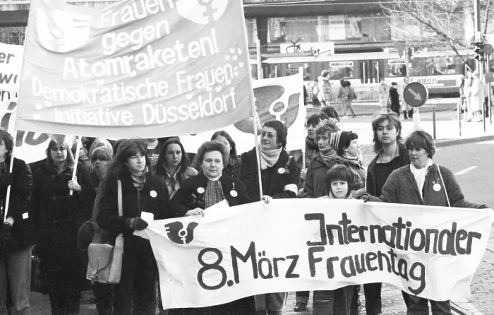 Framed Print : International Women's Day 1982 was traditionally celebrated with demonstrations