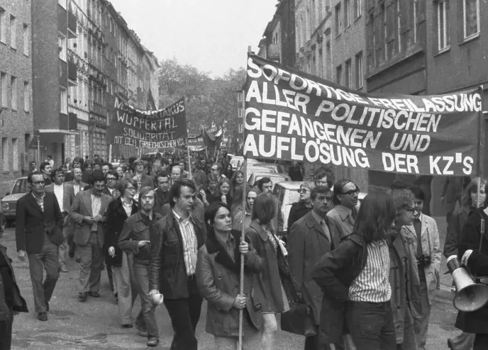 Framed Print : An international youth seminar followed by a demonstration of Germans