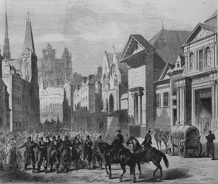 Framed Print : Invasion of the German troops after the Battle of Moreuil Framed Print : Invasion of the German troops after the Battle of Moreuil