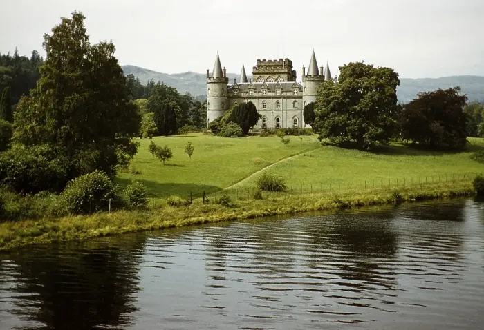 Framed Print : Inveraray Castle, River Aray, Argyll, Scotland, United Kingdom in the early 1960s