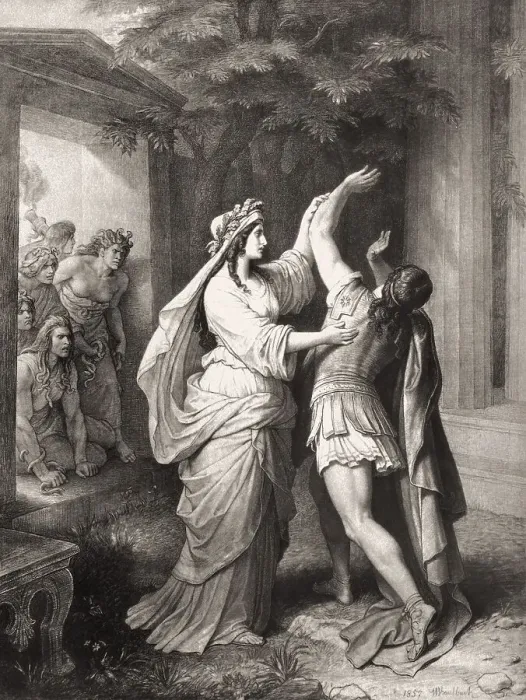 Framed Print : Iphigenia, scene from Iphigenia in Tauris Framed Print : Iphigenia, scene from Iphigenia in Tauris