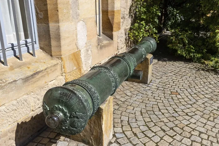 Framed Print : Iron cannon barrel in Veste Coburg, Bavaria