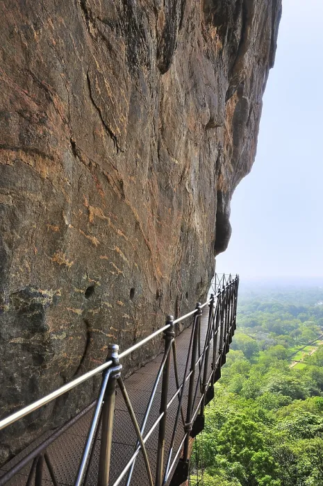 Framed Print : Iron nridge on the steep face of the Lion Rock