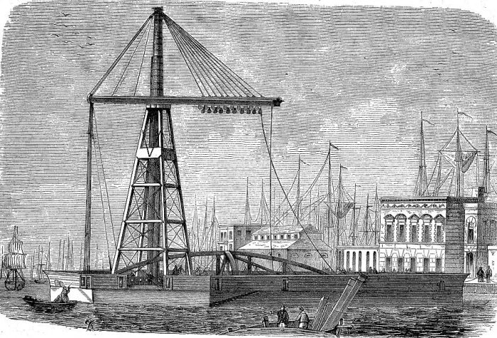 Framed Print : The iron steam derrick, steam crane Framed Print : The iron steam derrick, steam crane