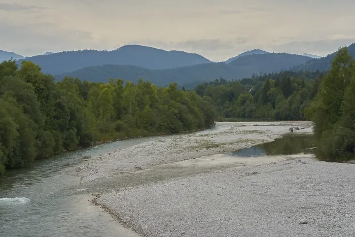Framed Print : Isar Valley near Scharnitz, Isar