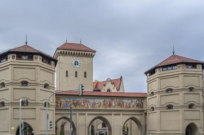 Framed Print : The Isartor, a Gothic city gate in the historic old town area of Munich