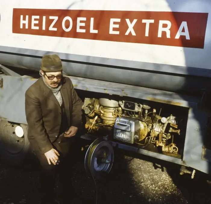 Framed Print : Iserlohn. Heating oil supply in 1981-2 Framed Print : Iserlohn. Heating oil supply in 1981-2