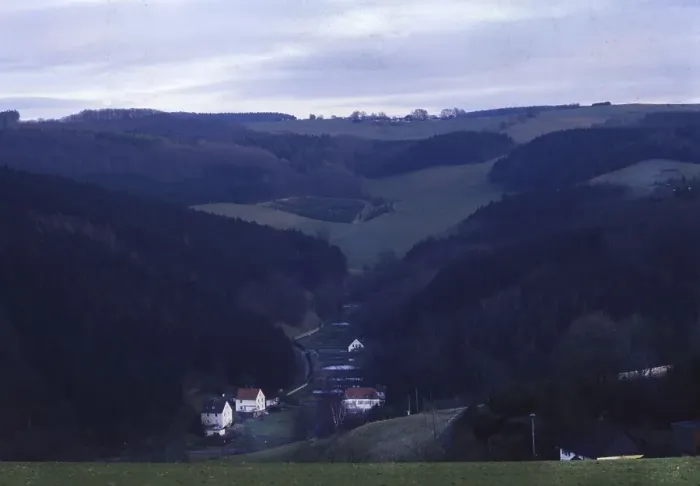 Framed Print : Iserlohn. In the Sauerland in January 1988