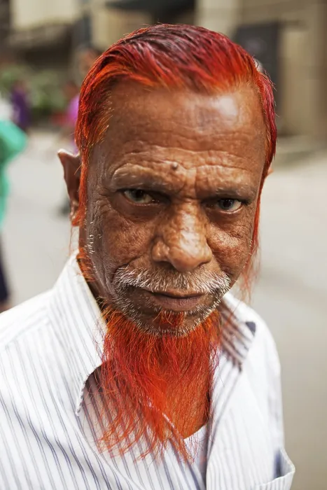 Framed Print : Islamic red beard man portrait, dhaka, bangladesh