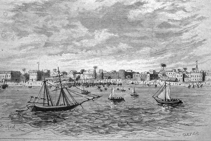Framed Print : Island of Zansibar, historical illustration Framed Print : Island of Zansibar, historical illustration