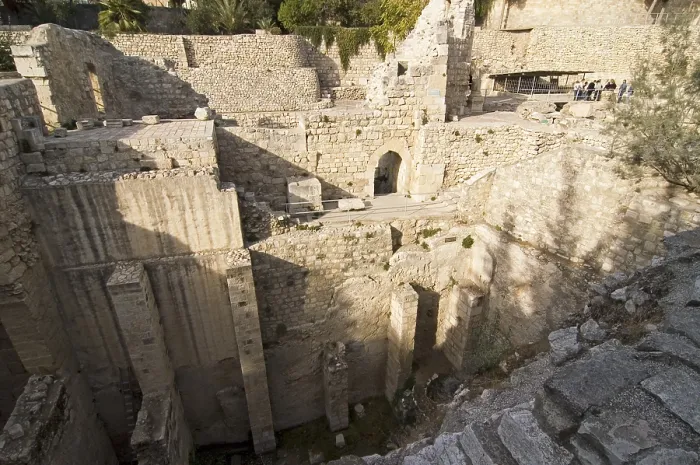 Framed Print : Israel Jerusalem Yerushalayim former pool of Bethesda