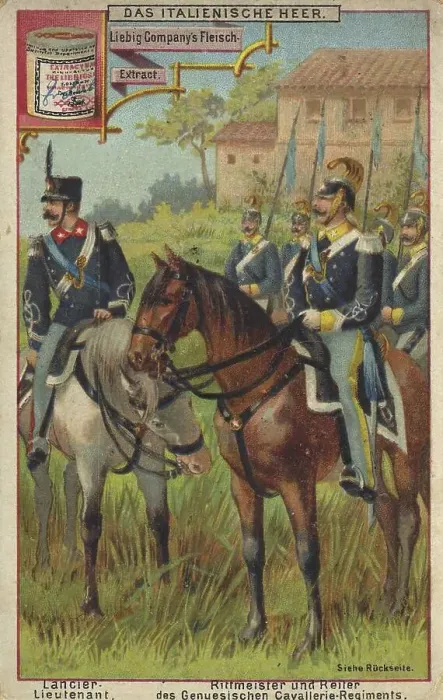 Framed Print : The Italian Army, Lancier-Lieutenant