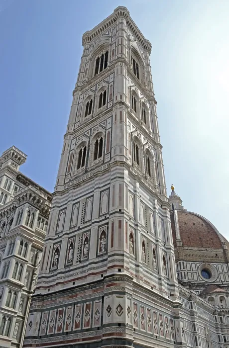 Framed Print : Italy, Florence, the three-coloured campanile of the cathedral