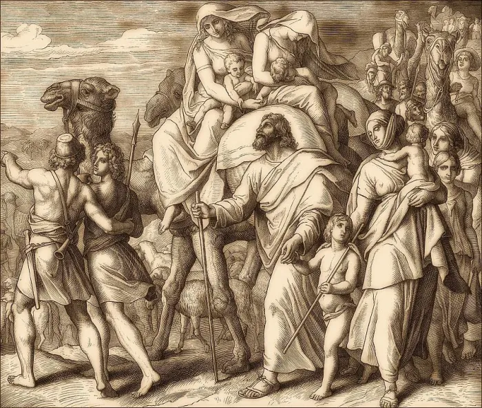 Framed Print : Jacob Flees Laban, Old Testament Framed Print : Jacob Flees Laban, Old Testament