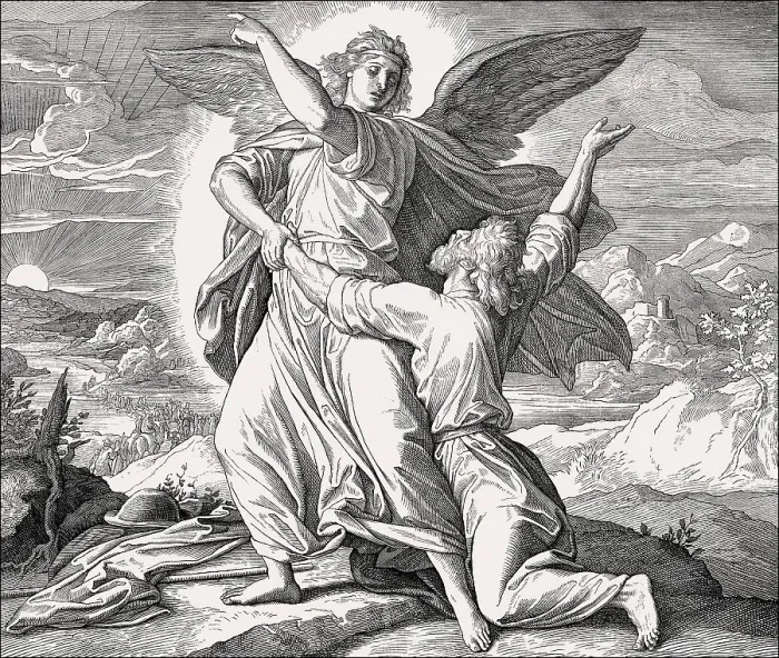 Framed Print : Jacob Wrestles with God, Old Testament Framed Print : Jacob Wrestles with God, Old Testament