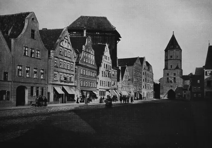 Framed Print : Jacoberstrasse street in Augsburg