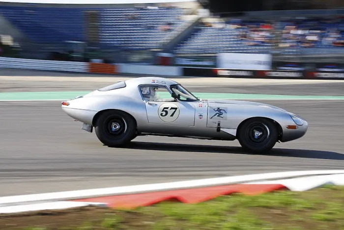 Framed Print : Jaguar E-Type, built in 1963, Oldtimer Grand Prix Nurburgring 2010 race