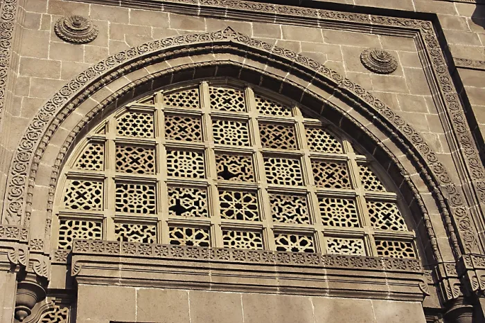 Framed Print : Jali made of stone on main gate of The Gateway of India