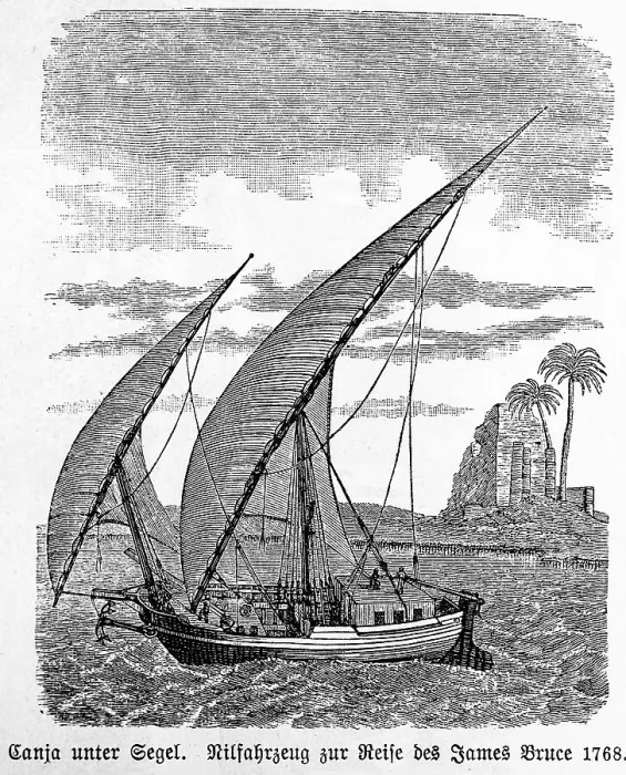 Framed Print : James Bruce, 18th century, dhow