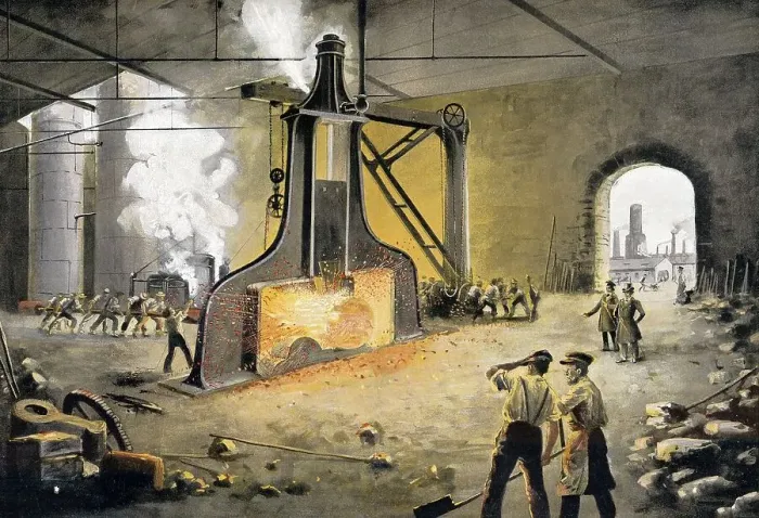 Framed Print : James Nasmyth's patent steam hammer Framed Print : James Nasmyth's patent steam hammer
