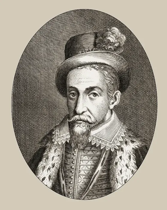 Framed Print : James VI and I, James Charles Stuart, 1566 - 1625, King of England, Scotland and Ireland, digitally edited