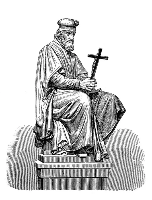 Framed Print : Jan Hus, around 1370, 6 July 1415