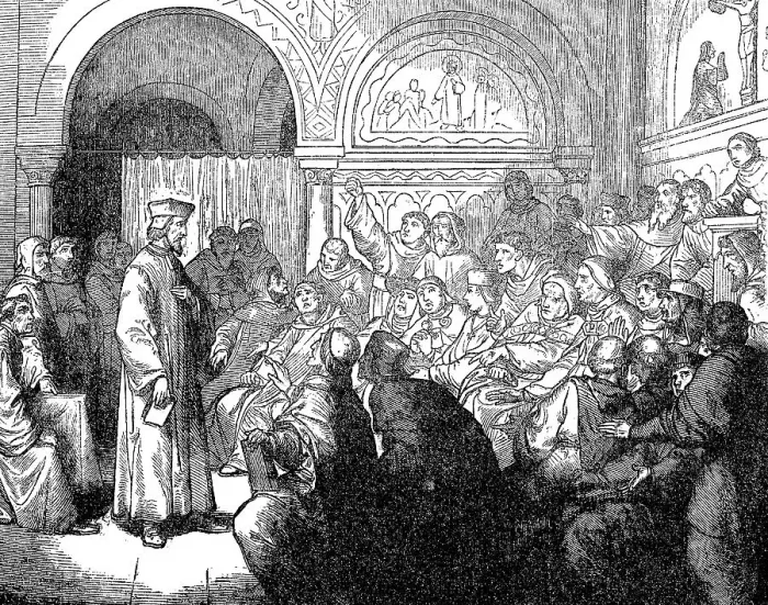 Framed Print : Jan Hus in Council of Constance