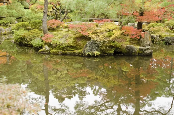 Framed Print : Japanese garden at Ginkaku-ji temple in Kyoto