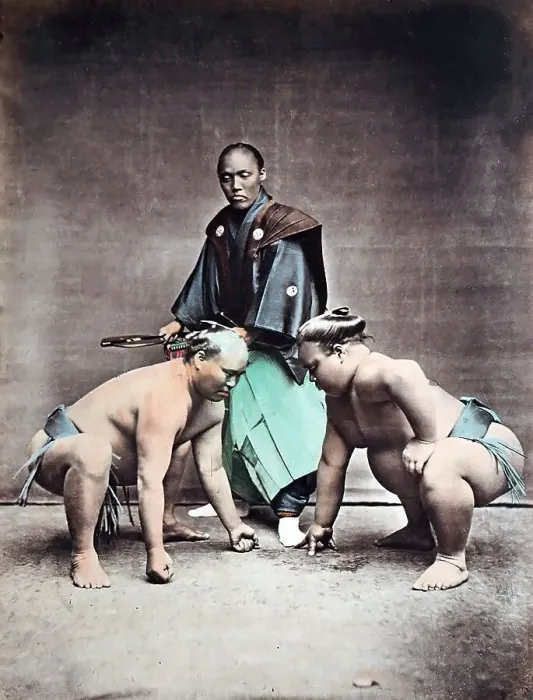 Framed Print : Japanese sumo wrestlers, Japan, Asia