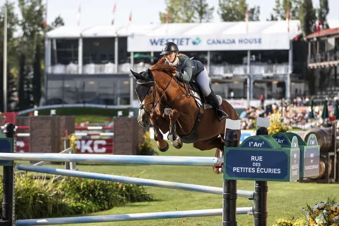 Framed Print : Jaydan Stettner of Canada and riding Ielinea JTL competes in the 1 Framed Print : Jaydan Stettner of Canada and riding Ielinea JTL competes in the 1