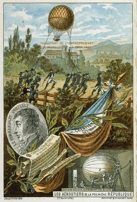 Framed Print : Jean-Marie Coutelle, appointed commander of the Aerostiers in 1794